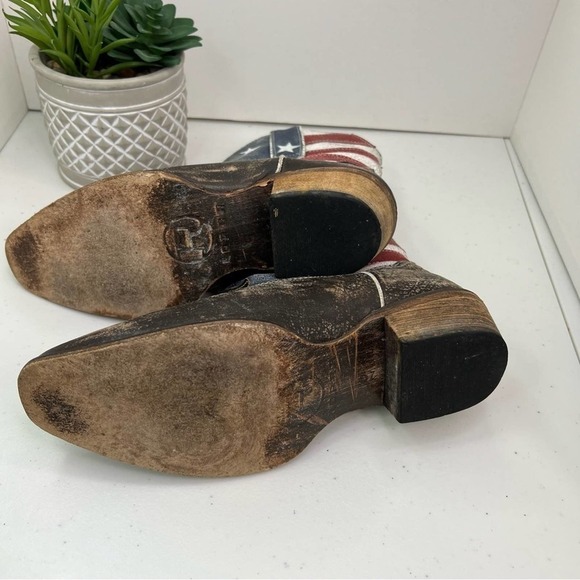 ROPER WOMEN'S AMERICAN BEAUTY FLAG ANKLE BOOTS Size 8 #008 - Picture 9 of 11